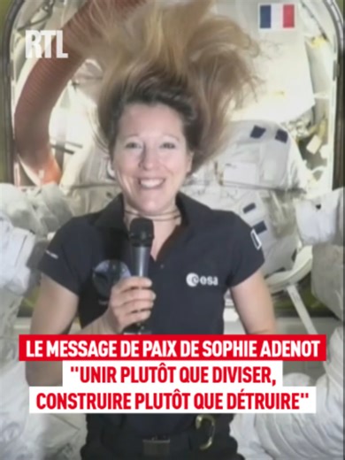 Le message de paix de Sophie Adenot :