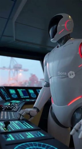 Humanoid Robot Captain Docking a Mega Ship — Ultra Realistic! by Albanian Robotics