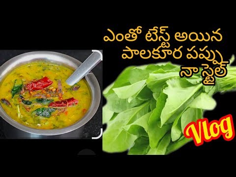 Palakura Pappu//టెన్త్ టేస్ట్ అయిన పాలకూర పప్పు//very tasty 😋😋