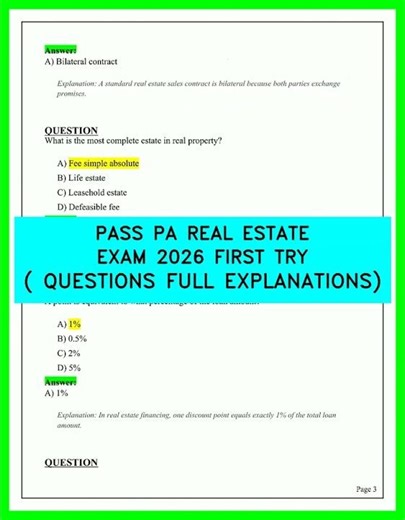 Ultimate Guide to Pass the PA Real Estate Exam 2026 | Full Explanations & Test Prep