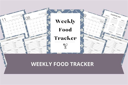 2026 Food Tracker Printable | Weekly Meal Tracker | Monthly Planner | | Digital Download - Etsy