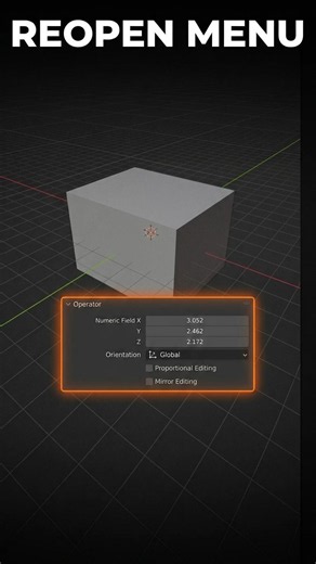 Noob vs PRO: Re-open Menu in Blender