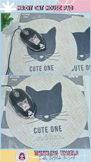 🖱️My New Cute Desk Accessory! 🐾| MR.DIY Cat Mouse Pad 💻| Aesthetic kawai Unboxing 🐱 Cute Desk Find 🤍