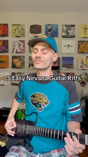 5 Easy Nirvana Guitar Riffs 🎸 #nirvana #grunge #90s #rockmusic #kurtcobain #guitar