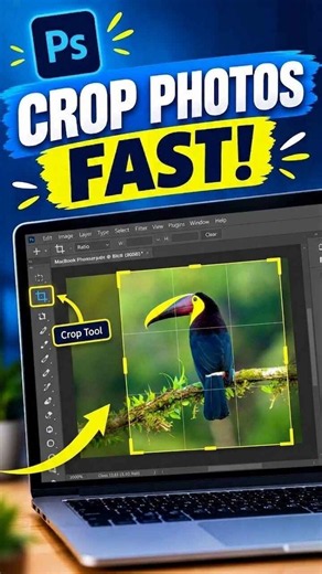 How to Crop Photos in Photoshop in 10 Seconds! 📸 #Shorts