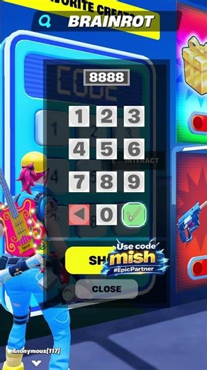 FORTNITE Brainrot 1V1 FFA (All Weapons & Rides) Infinity Pump Code #shorts