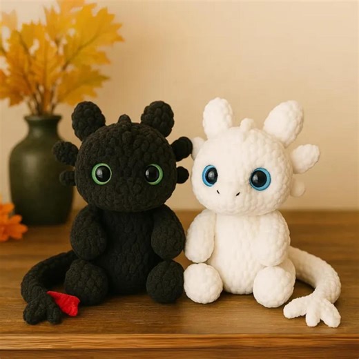 Toothless Crochet Pattern: Amigurumi Night Fury (pdf file) - Etsy