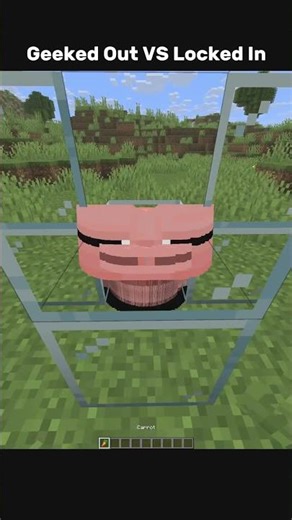 Geeked Out vs Locked In in Minecraft 😭💀 #minecraft