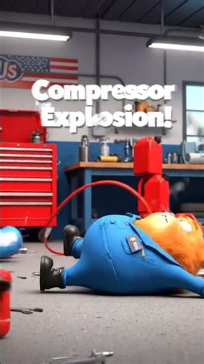 Oyen vs Air Compressor Explosion 😹 | Garage Chaos