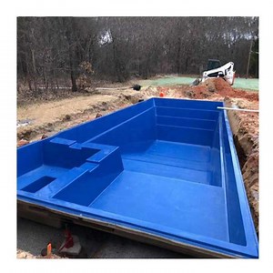 Outdoor Custom Fiberglass Large Big Size Family Swim Spa Pool jacuzzi Design Frp Shell Prefab Luxury Inground Swimming Pool