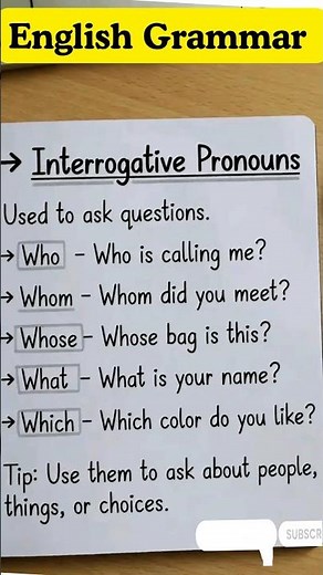Interrogative Pronouns in English | Who, Whom, Whose, What & Which Explained
