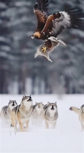 Eagle Snatches a Wolf Pup — The Pack’s Desperate Chase 🐺🦅