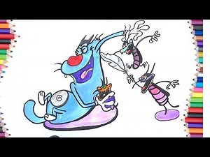 OGGY AND COCKROACHES | DRAW AND COLOR -OGGY COLORING PAGE FOR KIDS