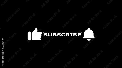 A youtube subscribe reminder with like button bell icon and hand cursor Subscribe Like and Bell Notification Call To Action Animation like button, bell icon, hand cursor