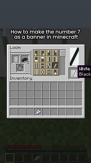 How to make the number 7 as a banner in Minecraft #minecrafttutorial #creativebanner