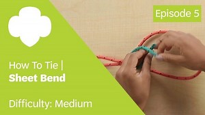 Uniting two ropes with a different diameter has never been easier thanks to the sheet bend knot! | Girl Scouts
