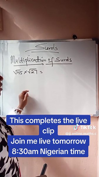 Solving Math Problems with Surds | JJ Online Math Class
