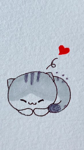 How to Draw a Sleeping Kitten Easy and Cute