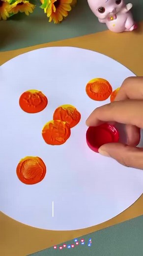 Creative Bottle Cap Printing Craft for Kids