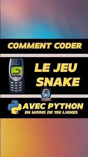 Comment coder le jeu Snake en python #snake #python #apprendre #hommecapable