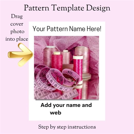 Pattern Workbook Template Design | Pre-Made Template | Any Craft |  | Digital Pattern Maker | Your Design | Instruction Guide