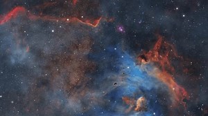 4k cosmos, nebula background in outer space.