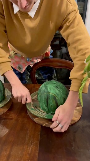 2.9K views · 82 reactions | Is it CAKE or FAKE??? Finlay’s birthday wish was for a cake or fake challenge 藍藍 what do you think A,B or C?? #cake #fun #surprise #watermelon | Harfin Family | Facebook