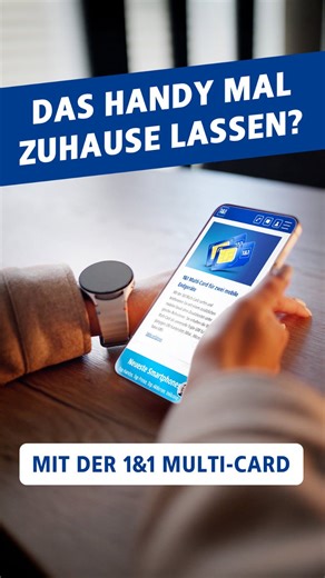 1&1 on Instagram: "Smartphone, Smartwatch, Tablet und auf allen drei unabhängig mit der gleichen Rufnummer erreichbar sein? Dann ist die 1&1 Multi-Card genau das Richtige für Dich. Zu Deiner Hauptkarte kannst du bis zu zwei weitere SIM-Karten kostenlos bestellen. Alle laufen unter der selben Rufnummer, aber du hast nur 1 Vertrag, 1 Tarif, 1 Mailbox und 1 Rechnung. Geht natürlich auch als eSIM. Mehr Infos im Video."
