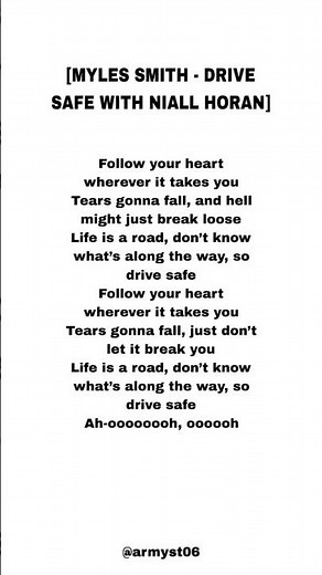 myles Smith, Niall Horan - drive safe (lyrics) #viral #lyrics #song #shorts #fyp #explore #pop#music