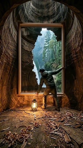 Luxury Tree House Inside Giant Tree 🌳 Cozy Survival Room Above Waterfall