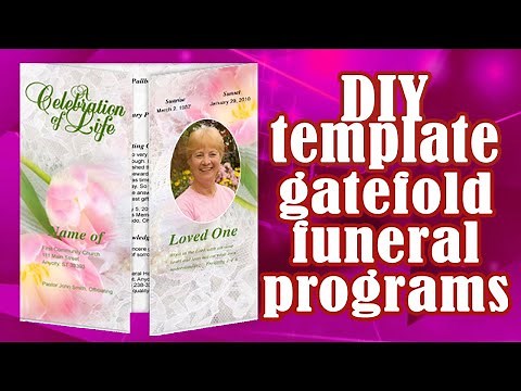 Gatefold Funeral Programs - Gatefold Program Templates