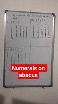 numerals on abacus class 4th worksheet kids learning