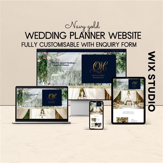 Wedding Planner Website | Downloadable & Customisable Wix Studio Template | Scrollable One-page | Portfolio | Enquiry Form | Free Checklist - Etsy UK