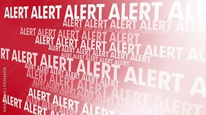 Red alert urgent message on red background, high priority warning conveying critical information and pressing alarm