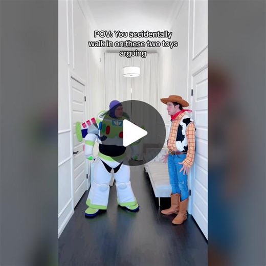 Who won this argument between Buzz and Woody? 😂 #buzzlightyear #toystory #oklahoma #okc #partyideas #kidsparty
