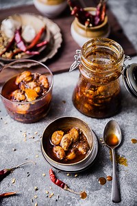 Garlic Achaar - INDIAN SPICED GARLIC PICKLE - Playful Cooking