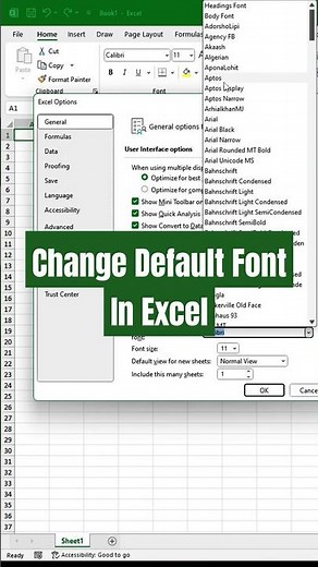 Excel Hack: Update Your Default Font in 26 Seconds!