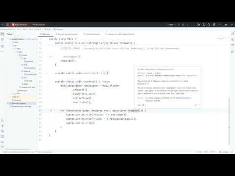 Java version 20. Module. ModuleDescriptor.