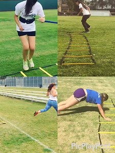 Workout of the Week.. Ladder work.. I have a love hate relationship with ladders. I think they're an essential tool for quick footwork, developing agility skills, foot and arm speed combo work, and is a great progressive addition to glove and field work. So here's the part I don't like; I can't stand when coaches use ladders as a way to fill time at practice, or people use them without properly teaching what the skill players should be exhibiting or correct technique. It's like hearing nails on 