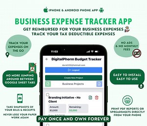 Business Spending Tracker on the Go Track Your Business Tax Deductions Take Pics of Your Bills Print Expense Reimbursement Reports - Etsy Canada
