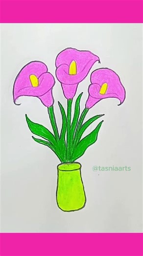 Colorful Flower Drawing Tutorial: How to Draw a Flower Vase