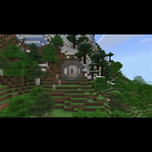 Simple cave house tutorial/Speed build #minecraft #minecraftshorts #minecraftbuilding #smallmcyt
