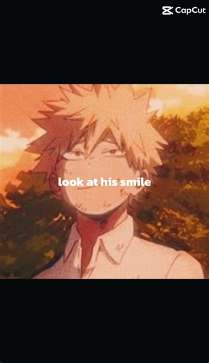 Rare footage of bakugo Katsuki smiling