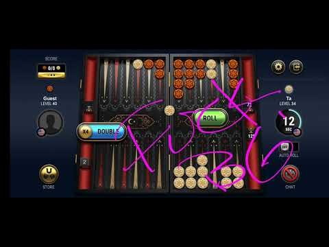 backgammon live and their set dice, cheating bastards!