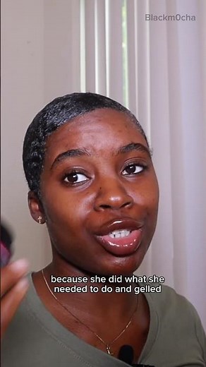 Slick down TWA short 4c hair with She is bomb edge control