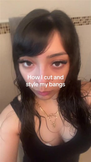 How to Train Straight Bangs to Fall Right | Bangs Tutorial