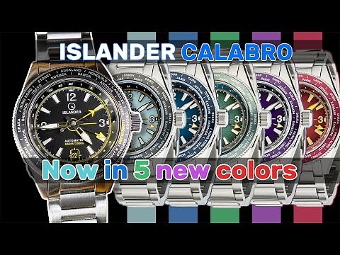 Islander Calabro GMT World Time - Watch Review - NH34 GMT Watch - Five New Colors Now Available!