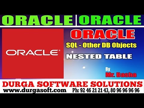 Oracle Tutorial || Oracle|Sql Other DB Objets Nested Table by basha