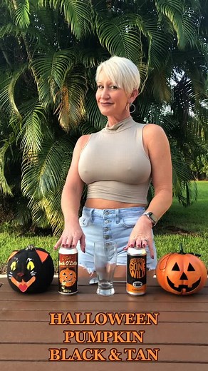 Halloween Pumpkin Black & Tan #halloween #trickortreat #beer #blackandtan #pumpkin #pumpkinbeer #craftbeer