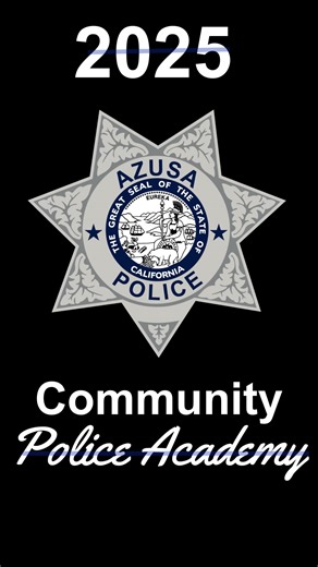Ever wondered what it’s like behind the badge? Apply to join our Community Police Academy and get an inside look at law enforcement in Azusa. Sessions start September 10 and will be held weekly until November 19. Spots are limited so get your applications in early! Applications available in our lobby or by emailing Justin.Beaver@azusaca.gov. #azusapd #cityofazusa #community #CommunityPoliceAcademy | Azusa Police Department